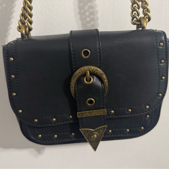 Black and Gold Studded Women's Bag - Picture 10 of 12